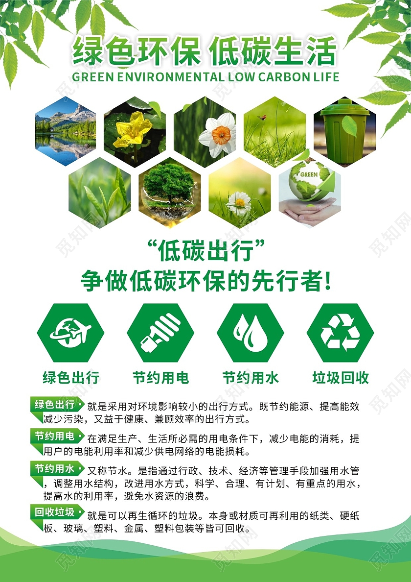 绿色简约环保生活 低碳出行与环保咨询服务